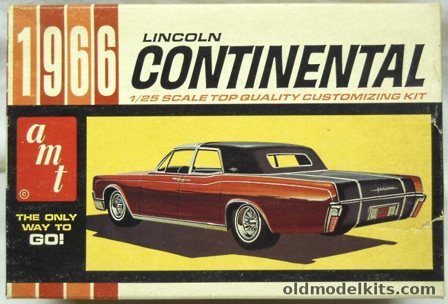 AMT 1/25 1966 Lincoln Continental Hardtop - 3 in 1 Kit - Stock or Custom A or B Versions, 6426-200 plastic model kit